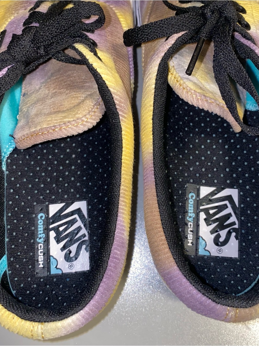 Vans Size 12 ComfyCush Era Blotched Multi/Purple Velvet Shoes - Picture 9 of 14